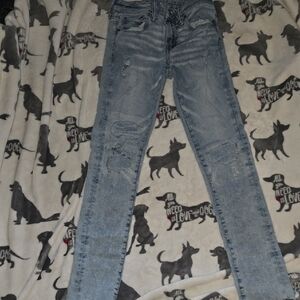 American Eagle Outfitters Light Blue Skinny Jeans